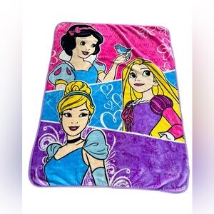 Disney Princess Plush Blanket in Purple and White